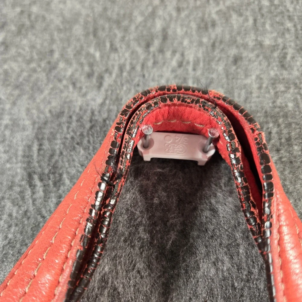 Coach Hamilton Pebbled Leather Tote Bag‎ Womens Coral/Orange F13089 Slouch